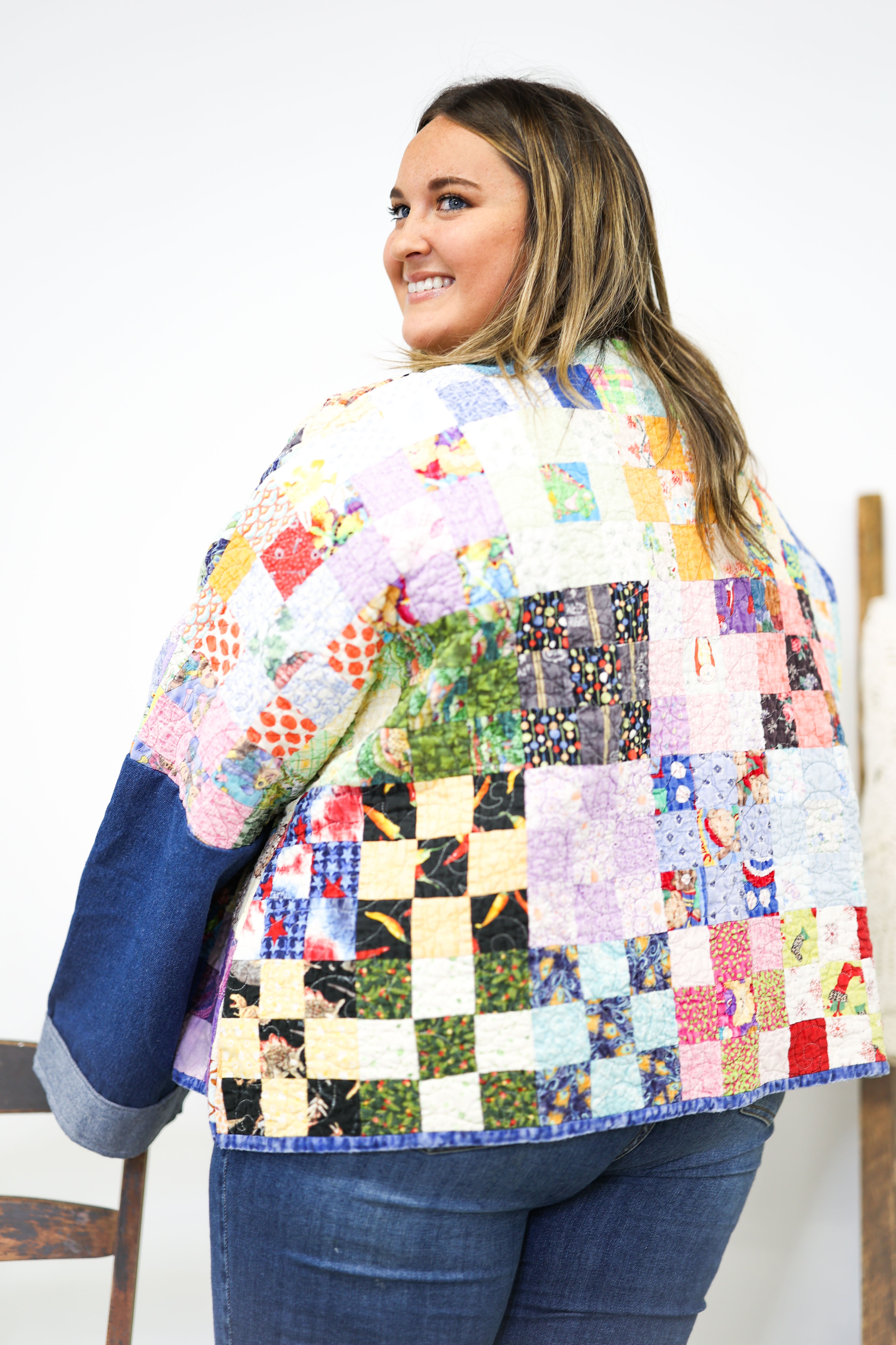 Oversized Jean Jacket with a Twist