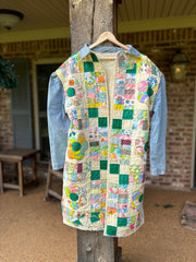 Long Jean Jacket with a Twist