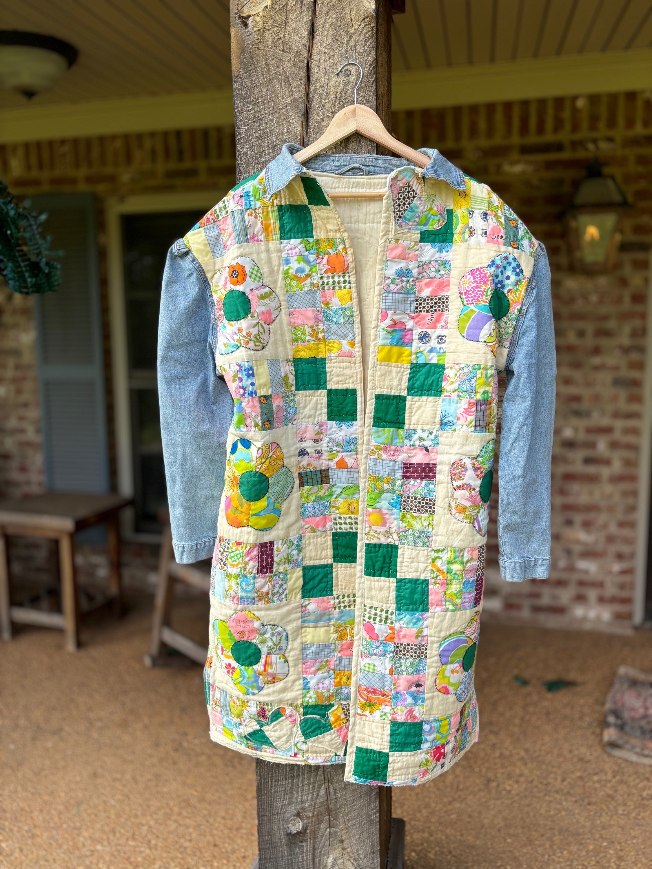 Long Jean Jacket with a Twist