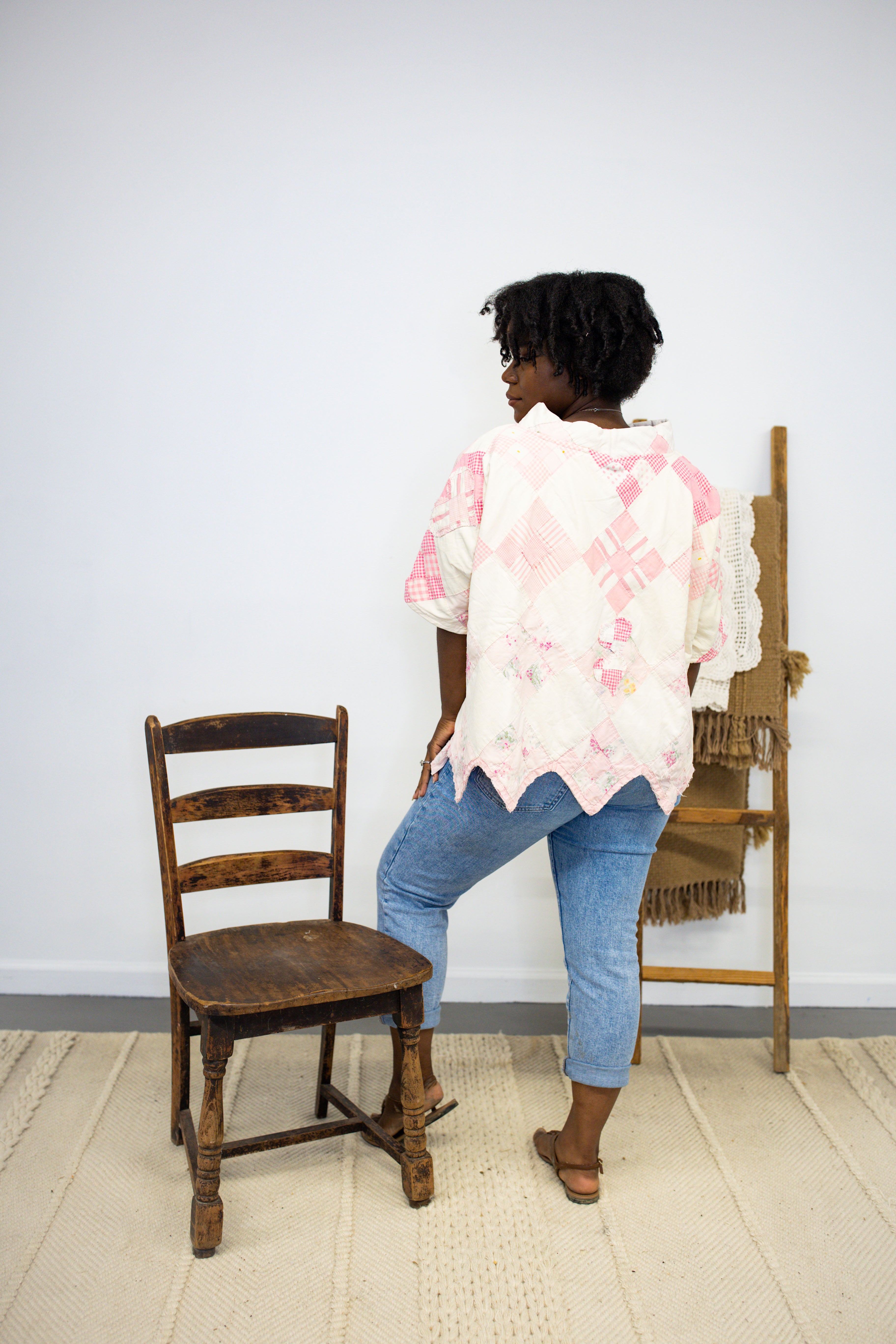 Cropped Tunic Jackie-O Collar