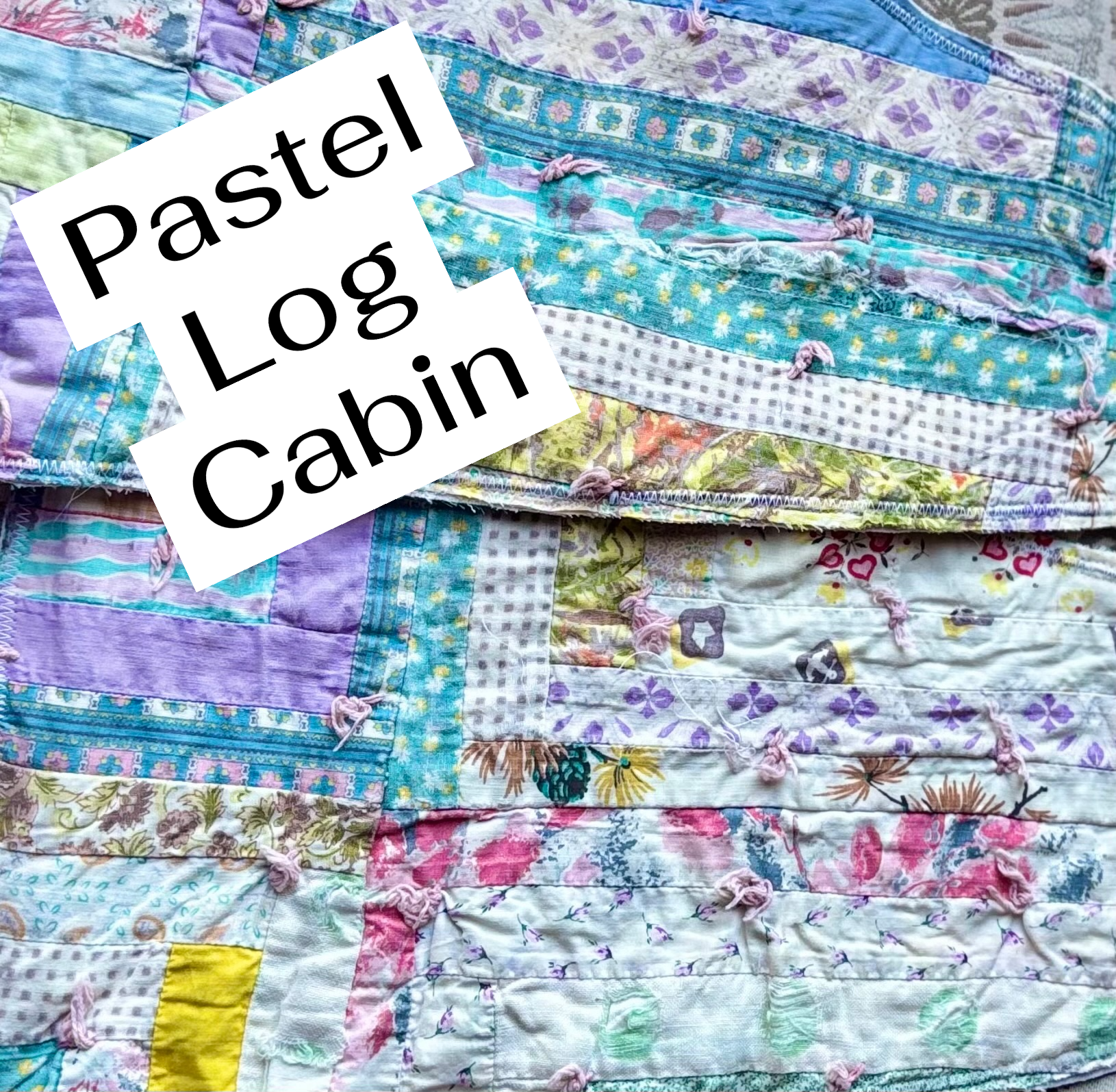 Jean Panels Pastel Log Cabin