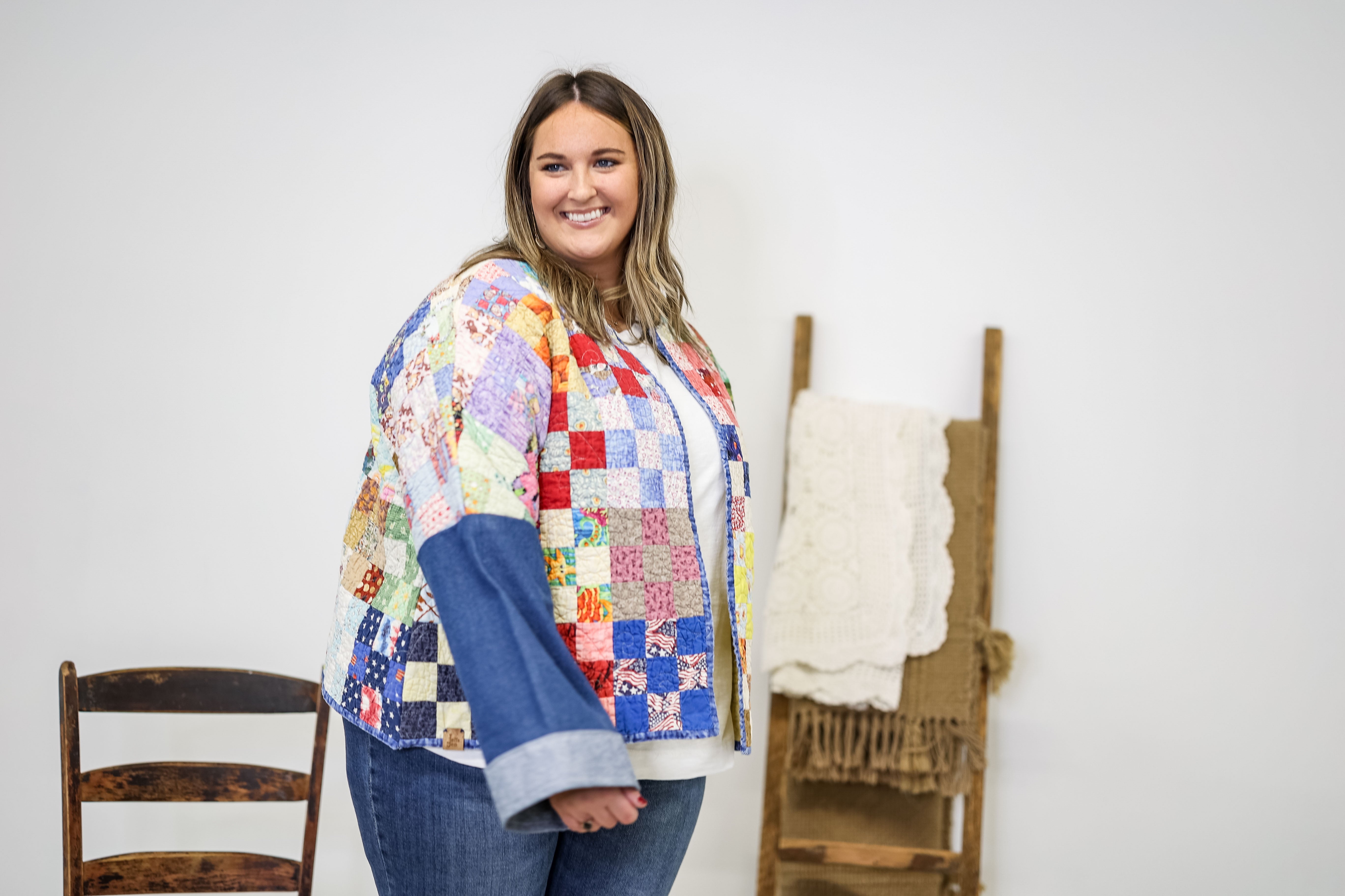 Oversized Jean Jacket with a Twist