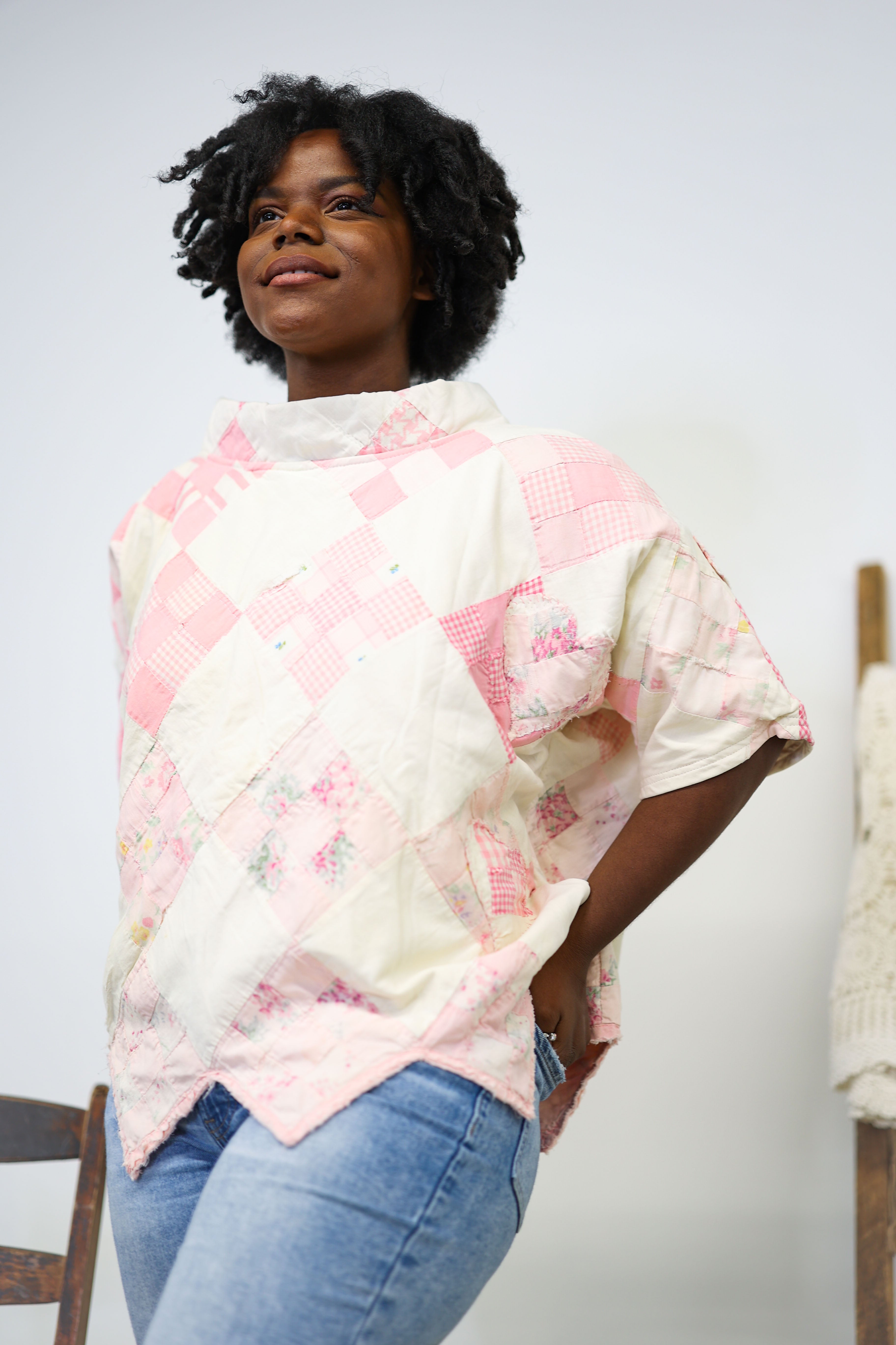 Cropped Tunic Jackie-O Collar