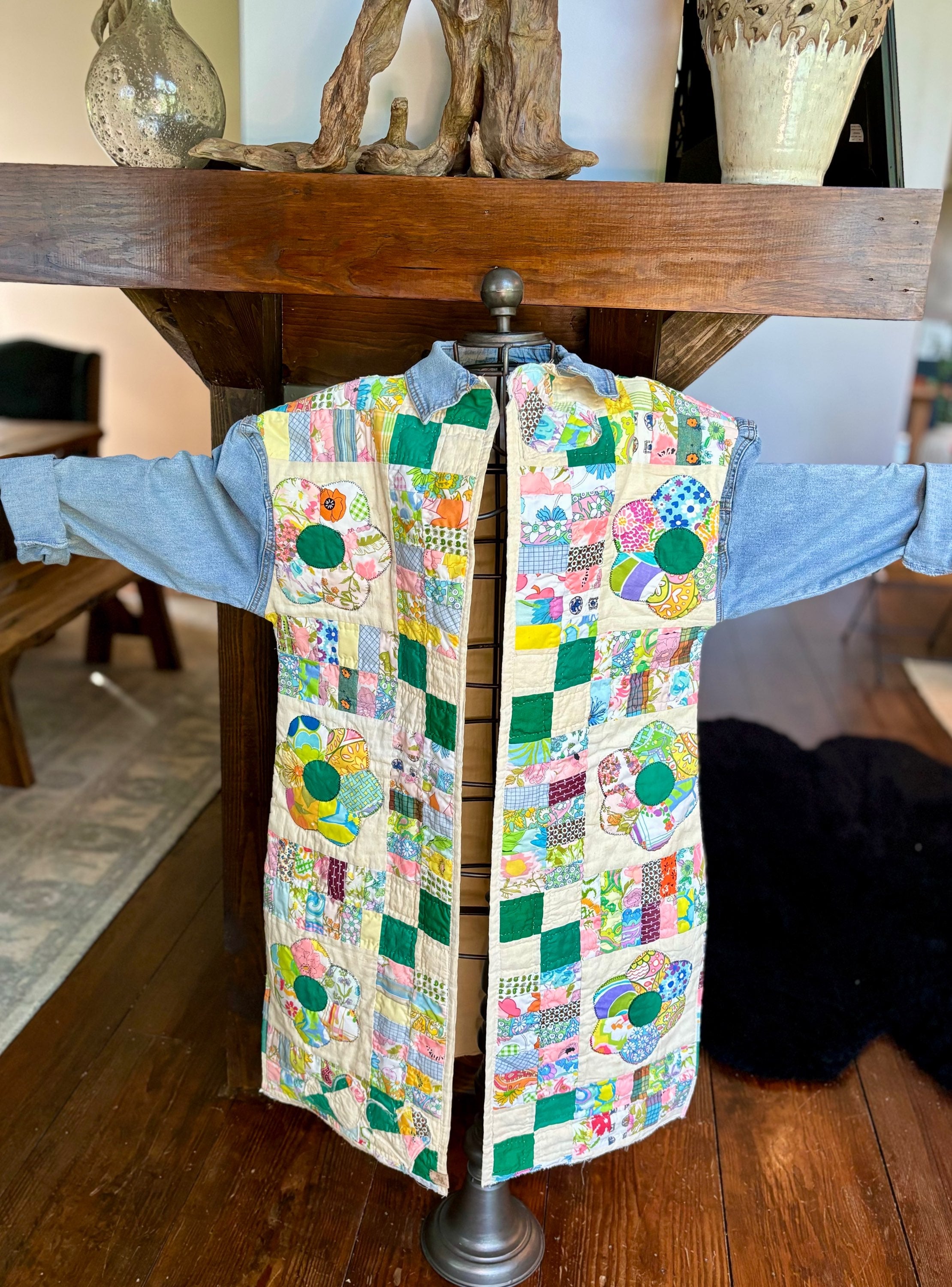 Long Jean Jacket with a Twist