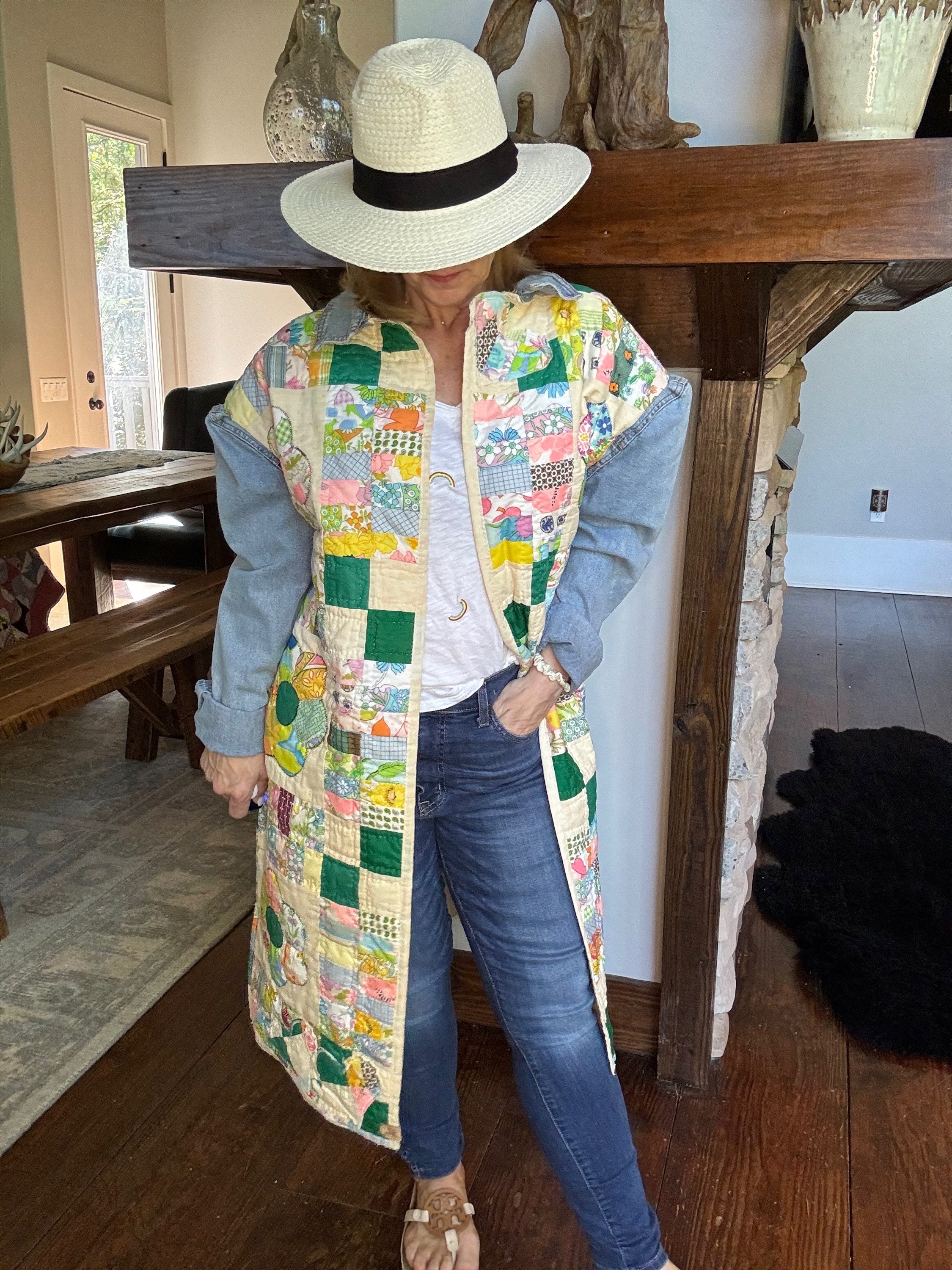 Long Jean Jacket with a Twist