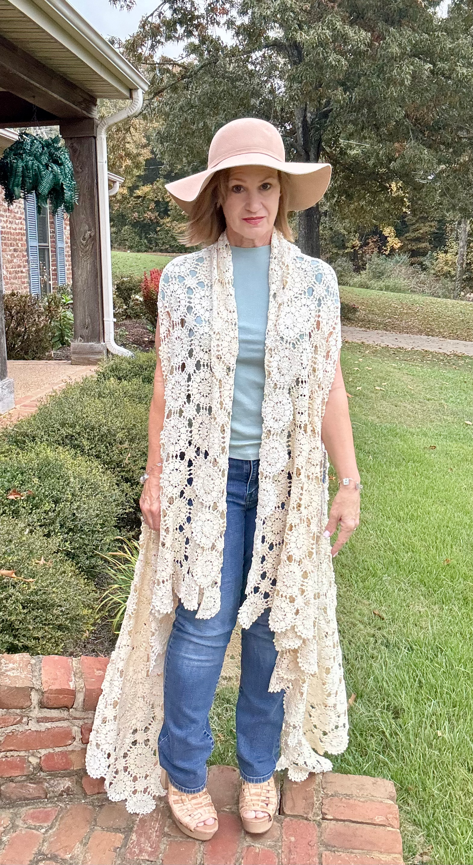 Crocheted Asymmetrical Shawl