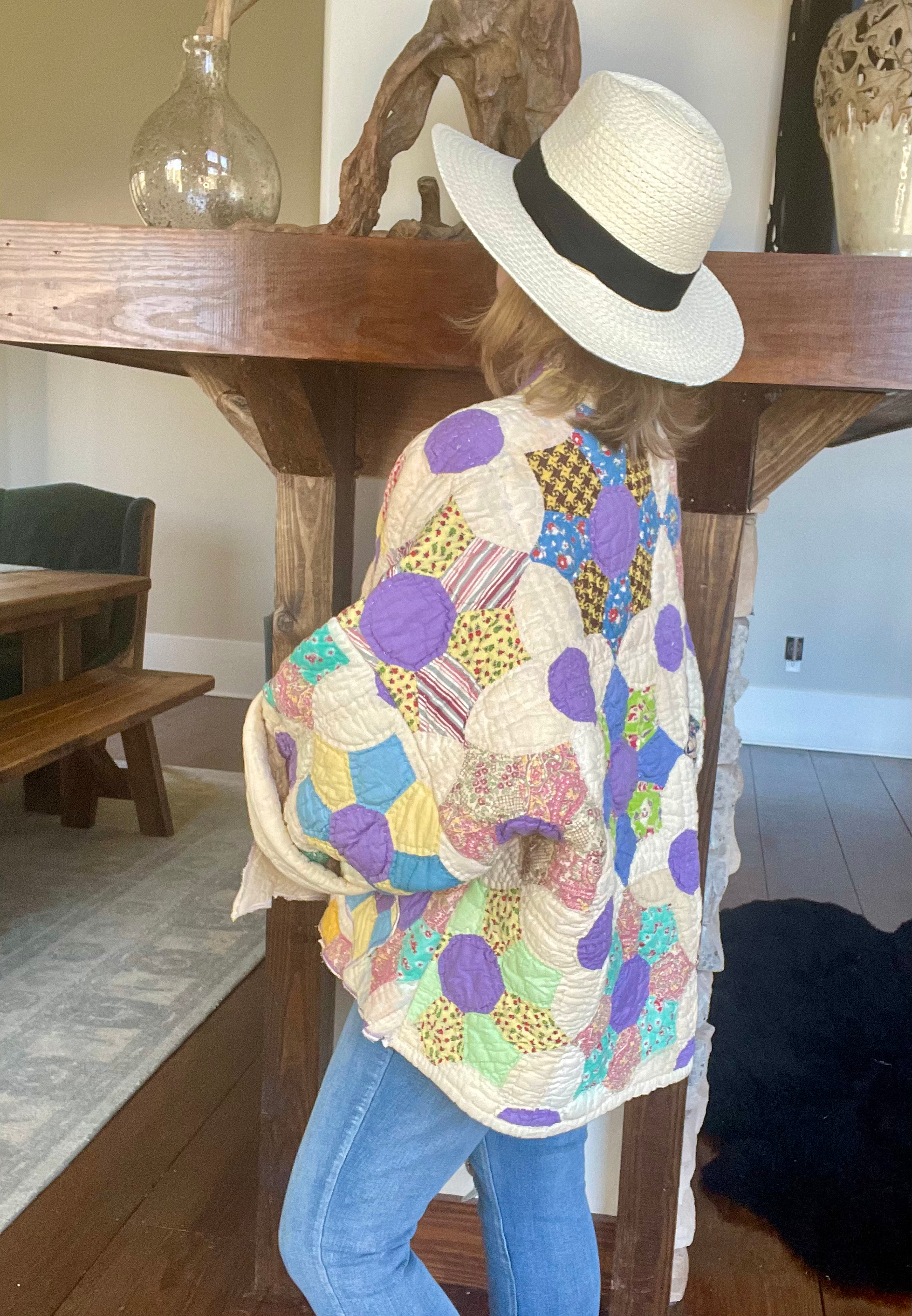 Collarless Cocoon Coat
