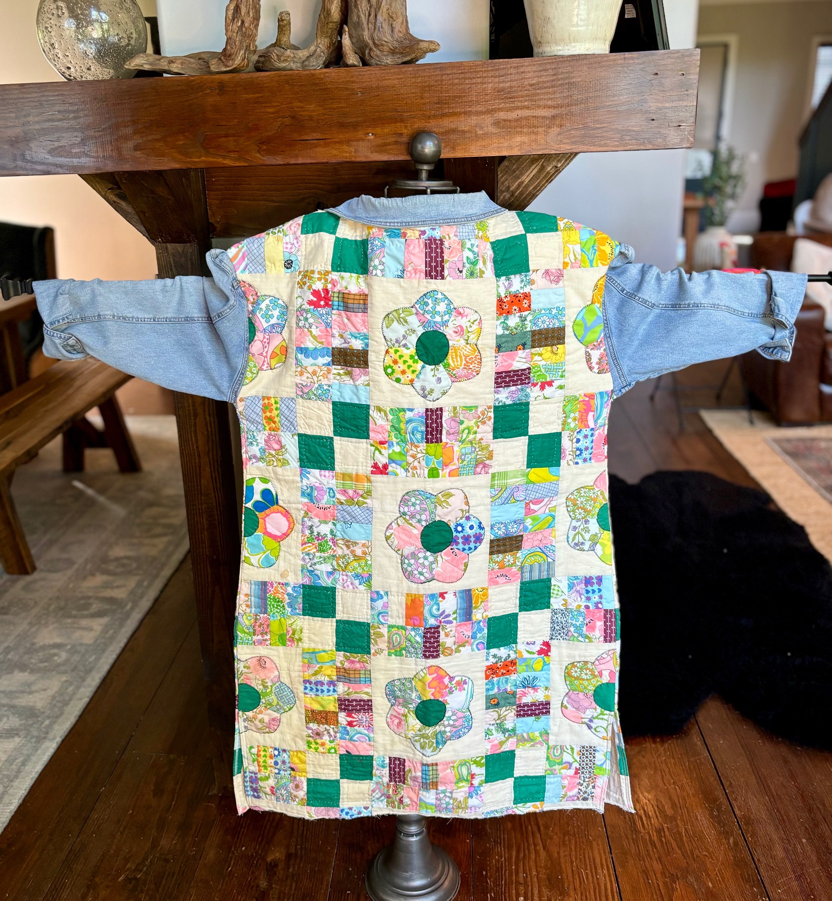 Long Jean Jacket with a Twist