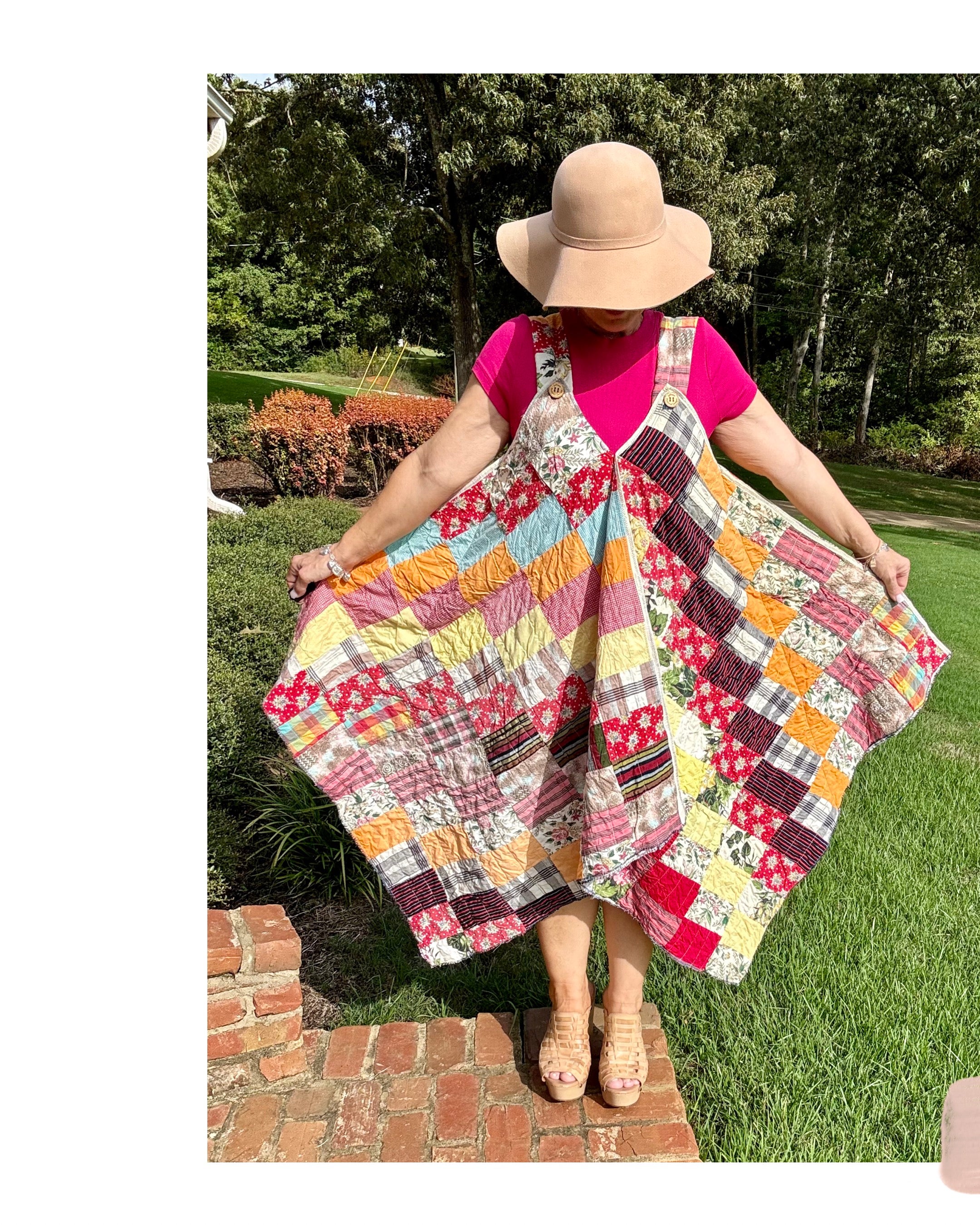 Vestido de cuadros cambiantes