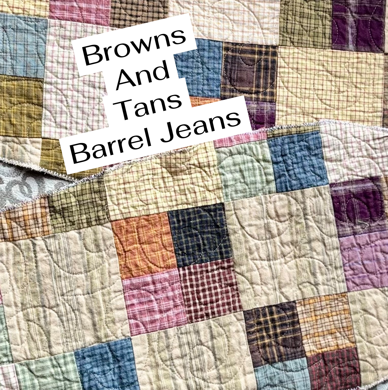 Barrel Jean Panels Browns & Tans