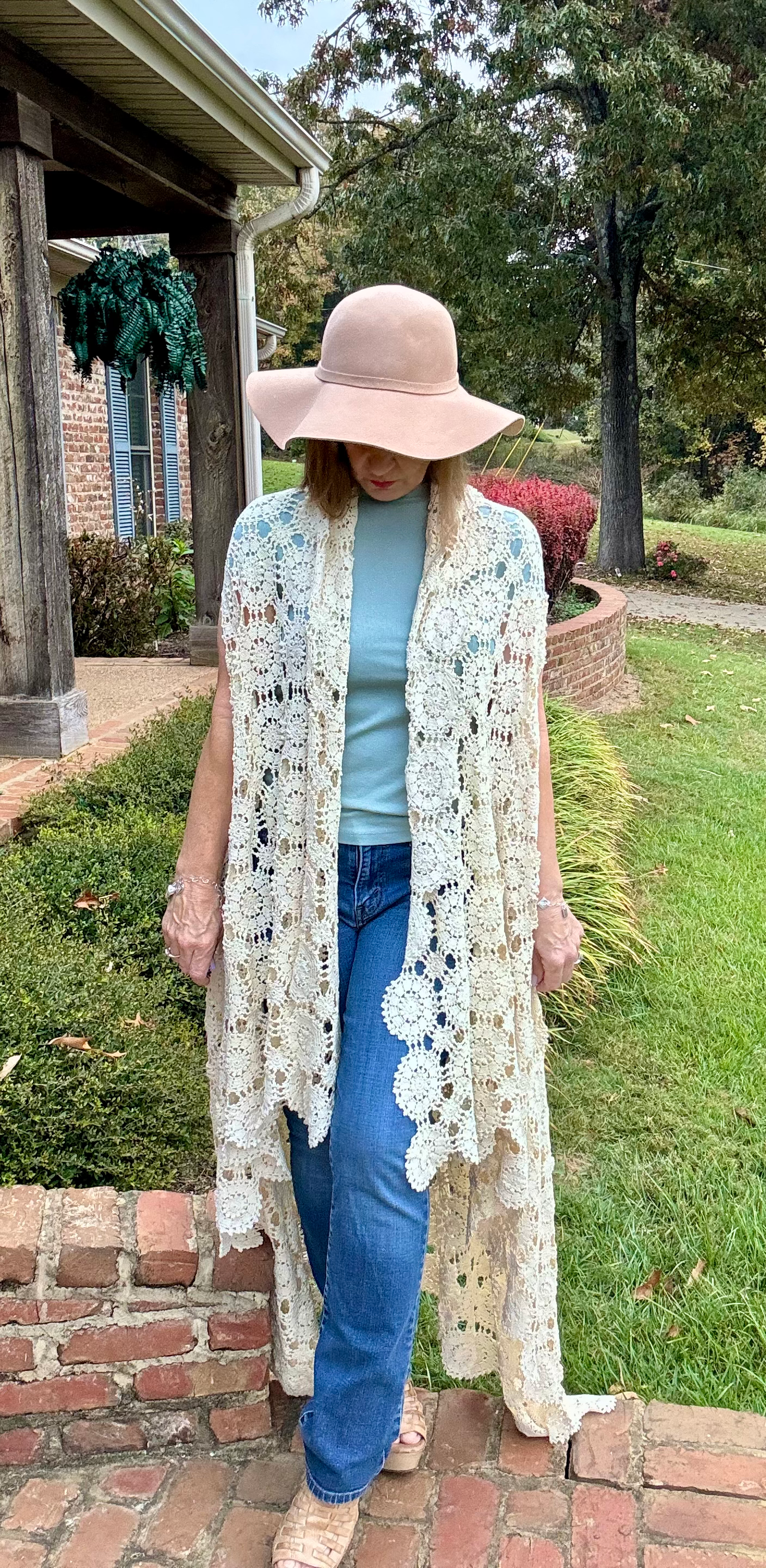 Crocheted Asymmetrical Shawl