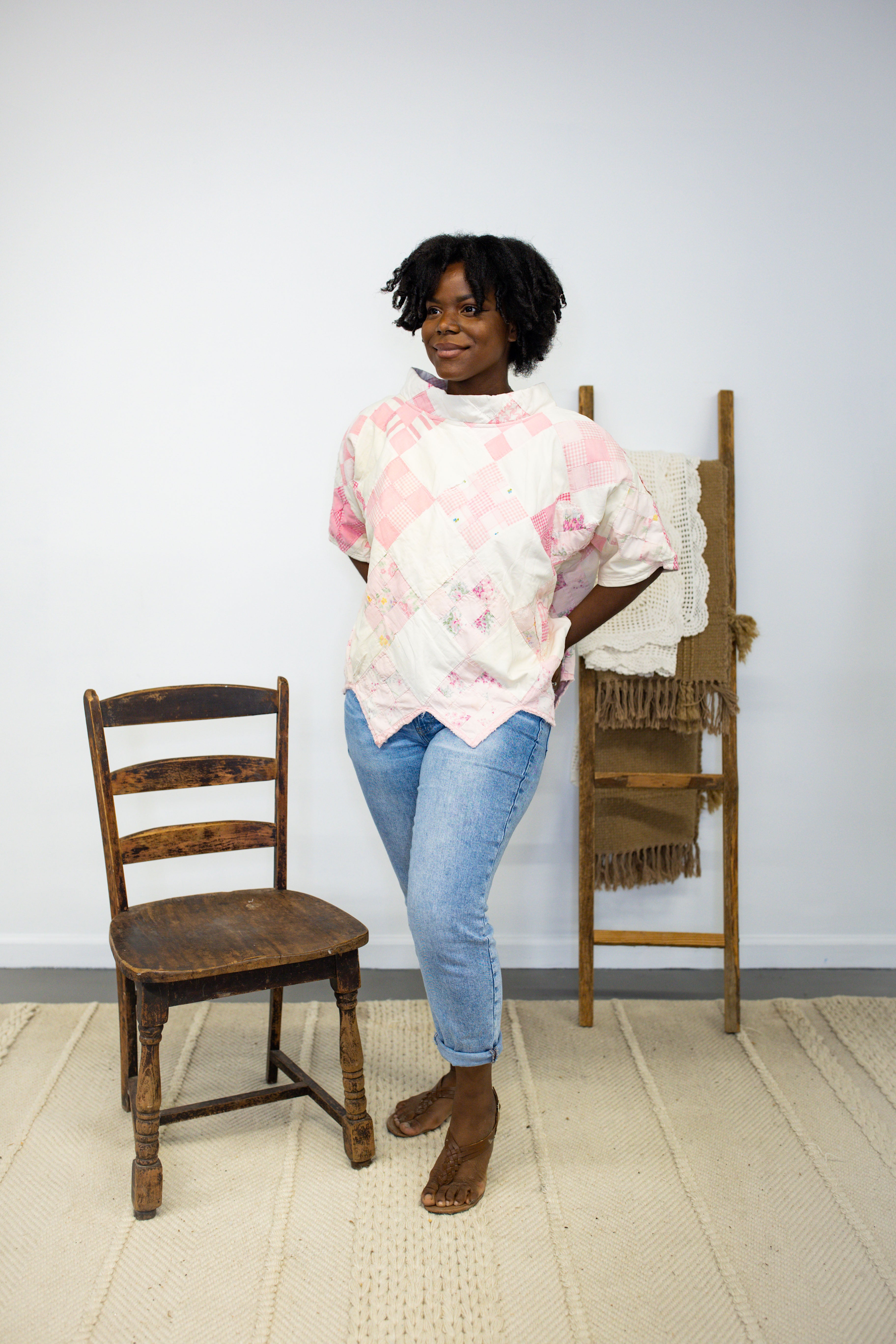 Cropped Tunic Jackie-O Collar