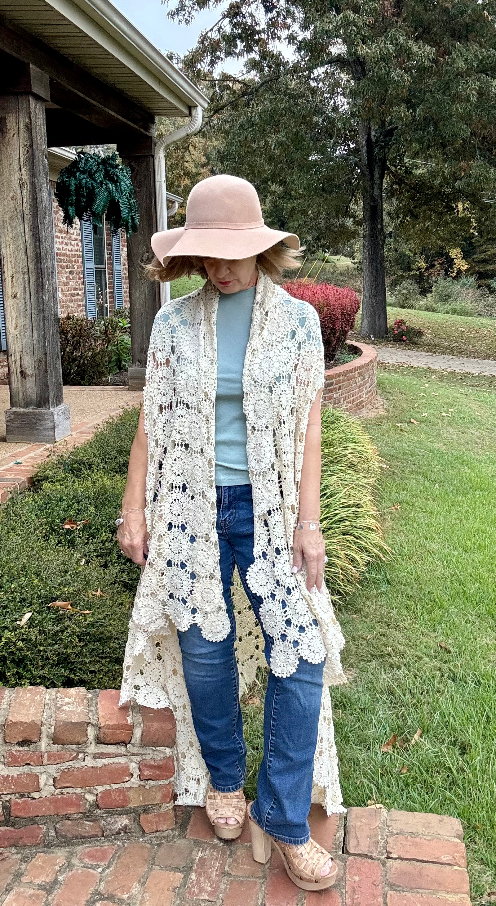Crocheted Asymmetrical Shawl