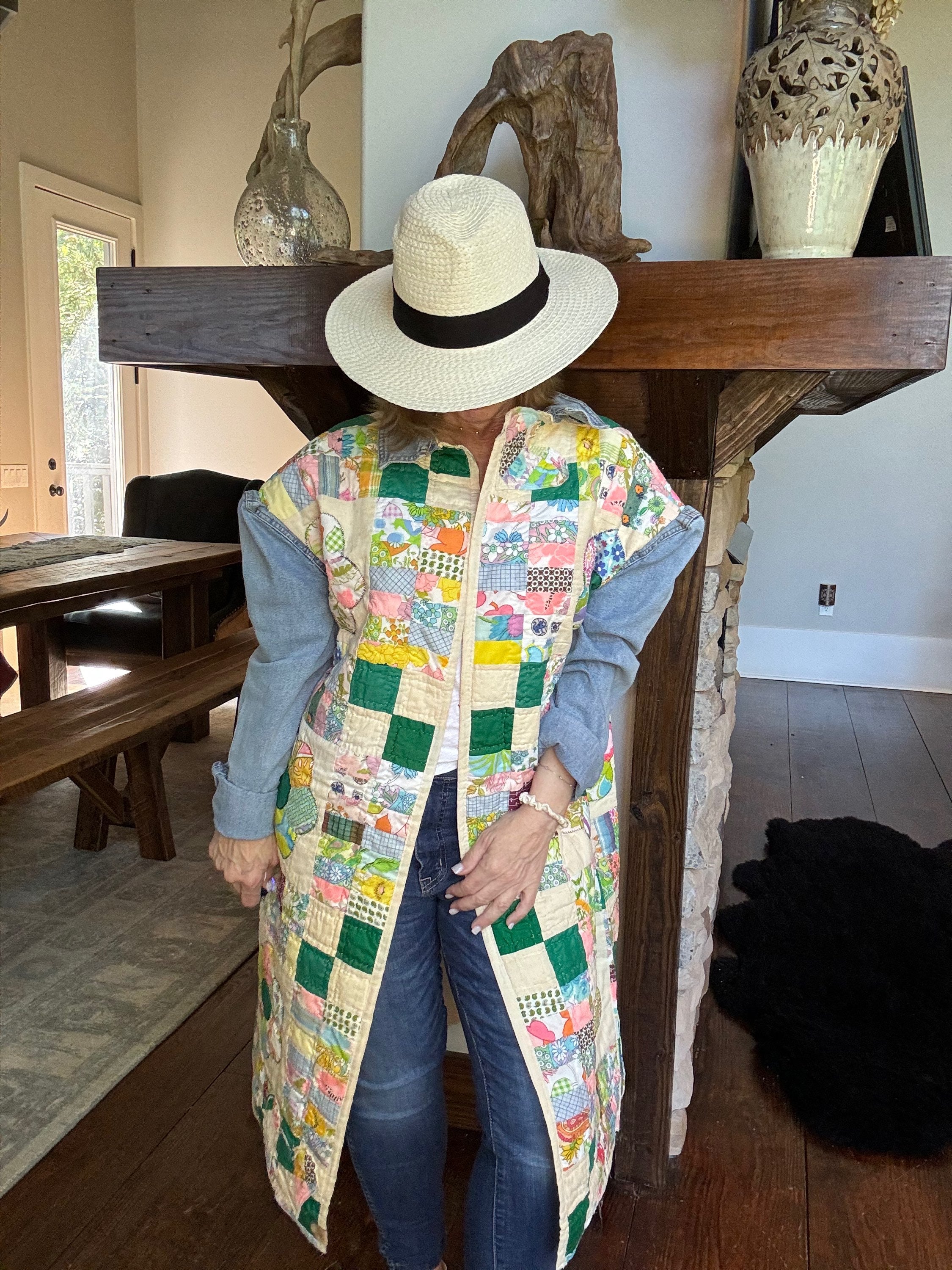 Long Jean Jacket with a Twist