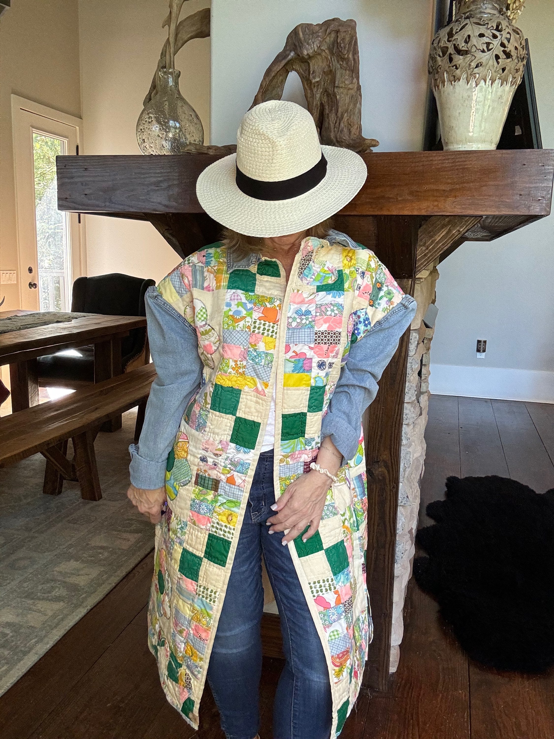 Long Jean Jacket with a Twist
