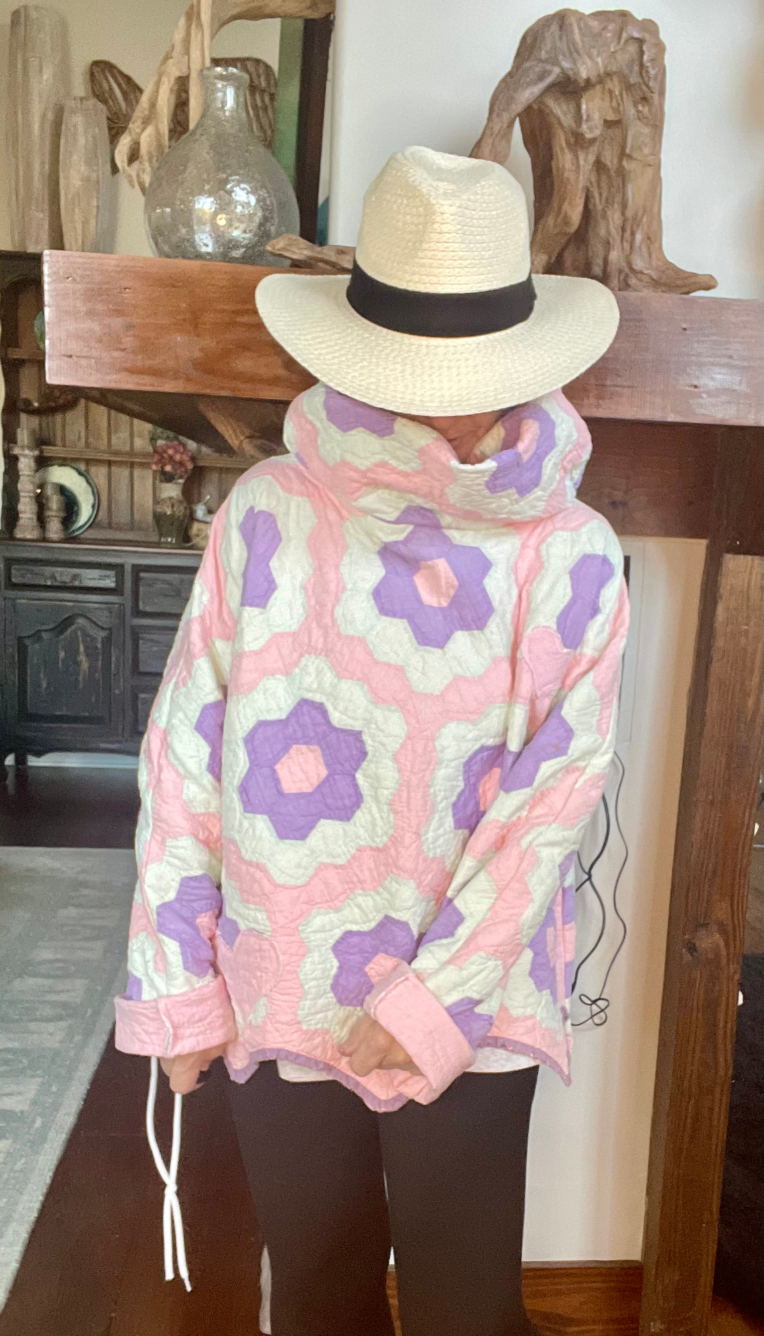 Túnica con cuello embudo