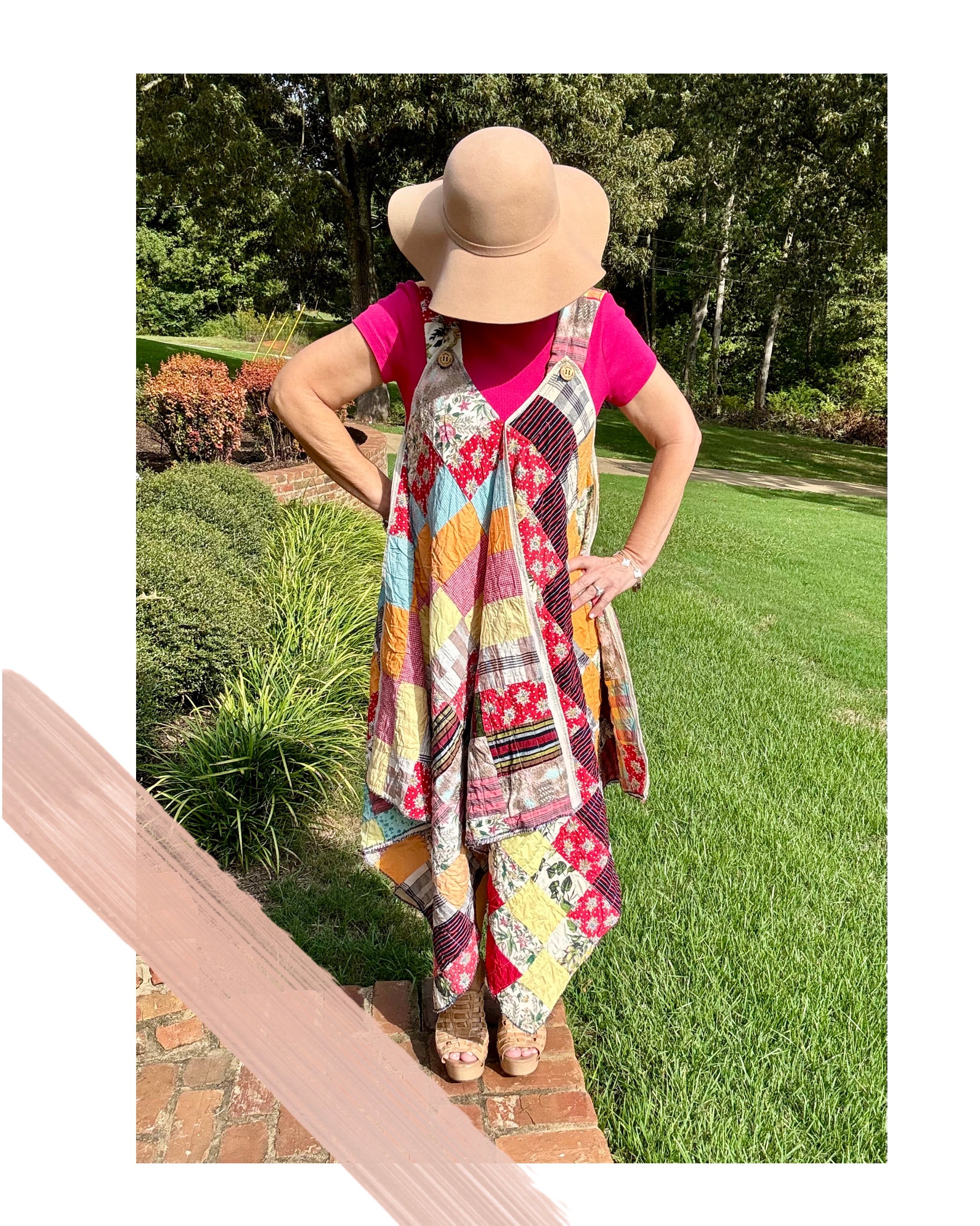 Vestido de cuadros cambiantes