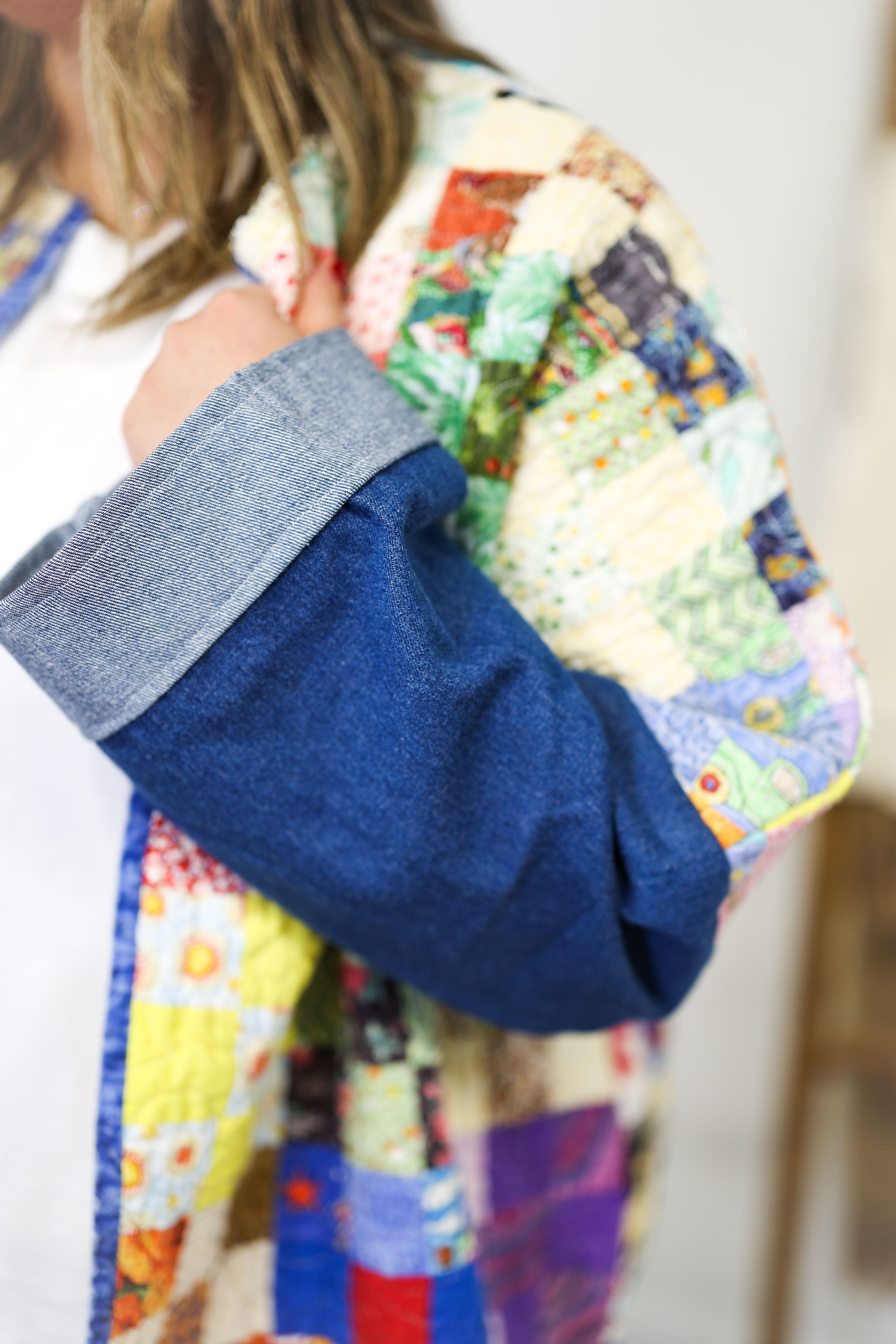 Oversized Jean Jacket with a Twist