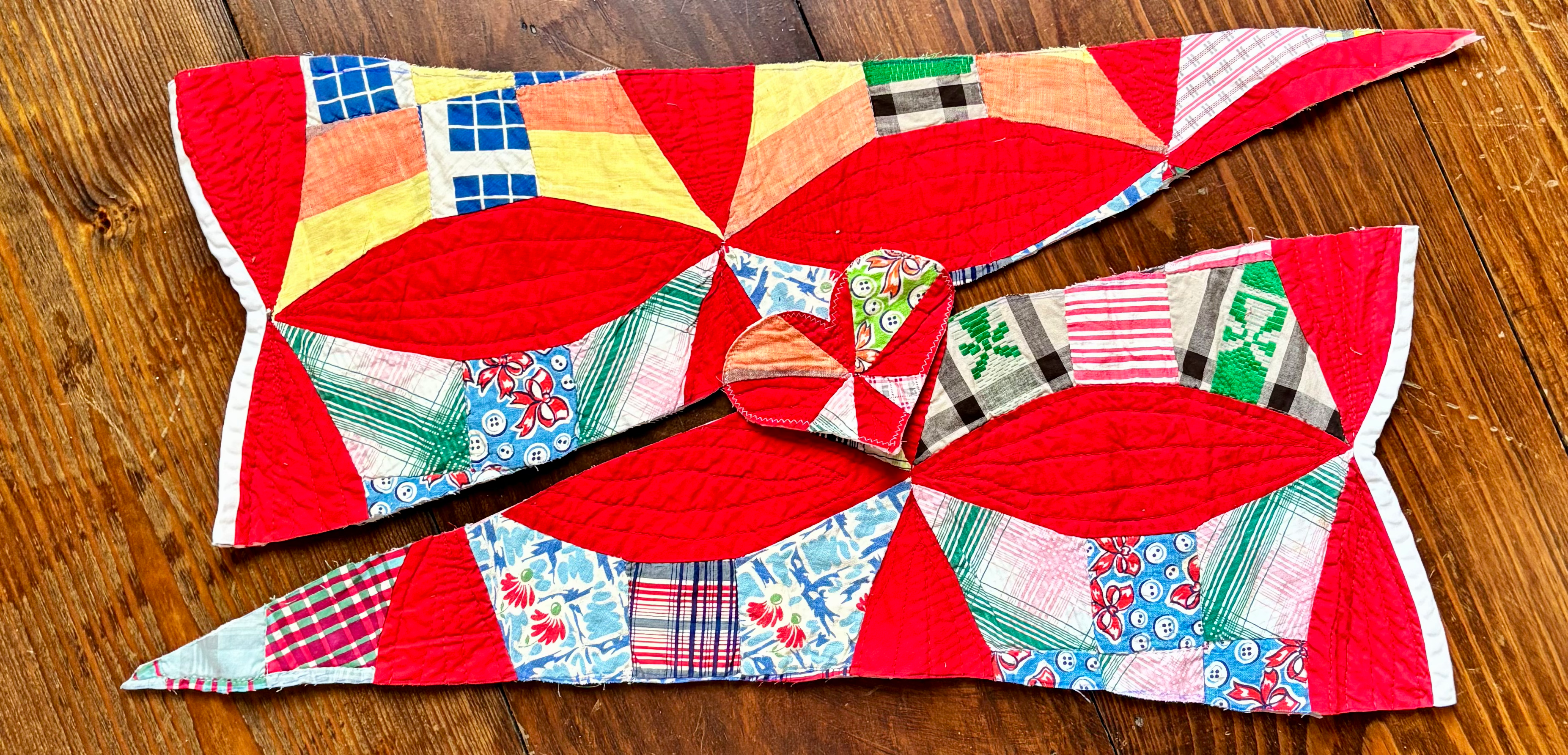 Jean Panels Red