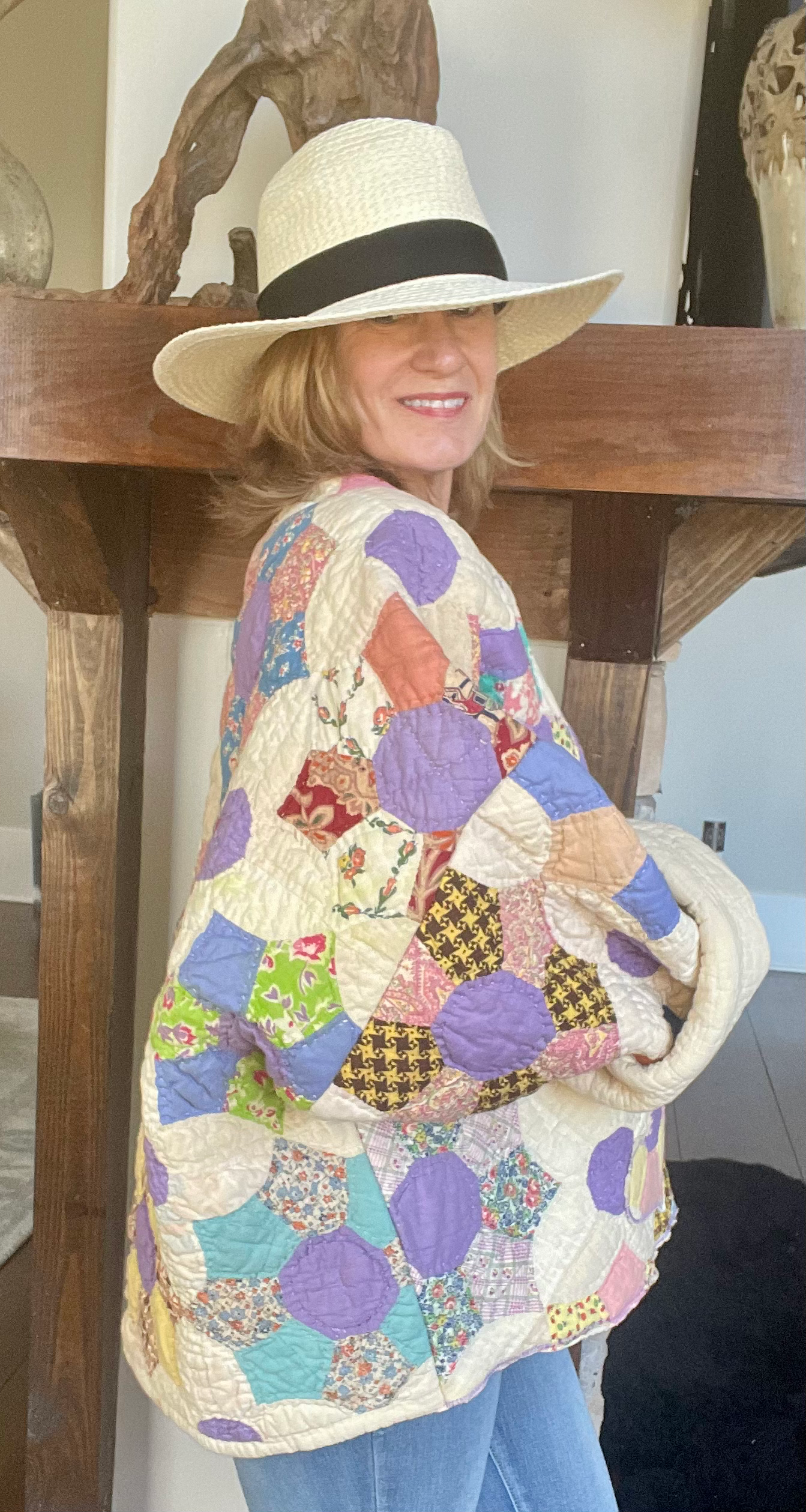 Collarless Cocoon Coat